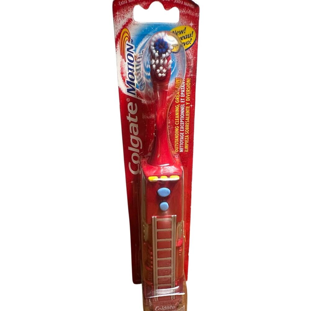 Vtg Colgate Motion Kids Electric Toothbrush Firetruck Battery Operated | E7